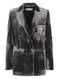 Raquel Diniz double-breasted velvet blazer - Black