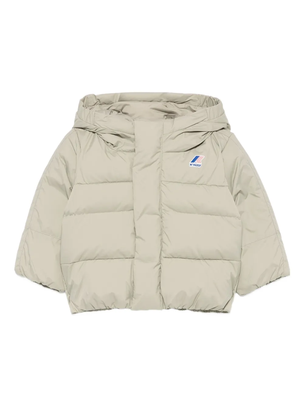 K Way Kids hooded puffer jacket | Neutrals | Image 1