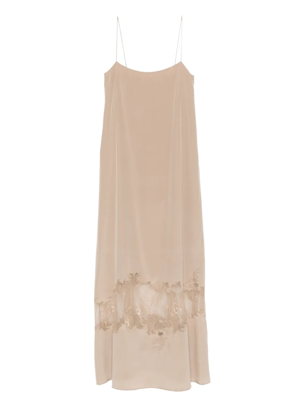 STAUD lace-trimmed slip dress | Neutrals | Image 1