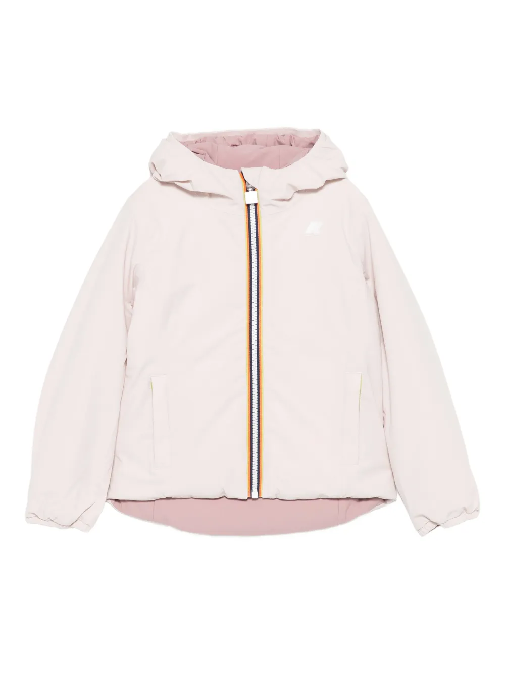 K-way Hooded Zip-front Jacket In Pink