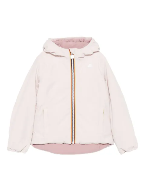 K Way Kids hooded zip-front jacket