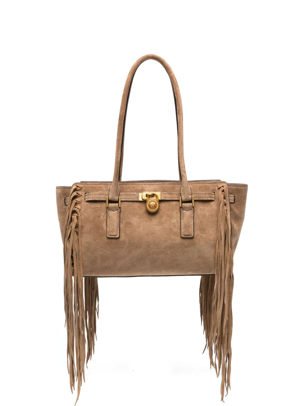 Michael Kors small Hamilton fringe suede shoulder bag - ブラウン Michael Kors small Hamilton fringe suede shoulder bag - ブラウン