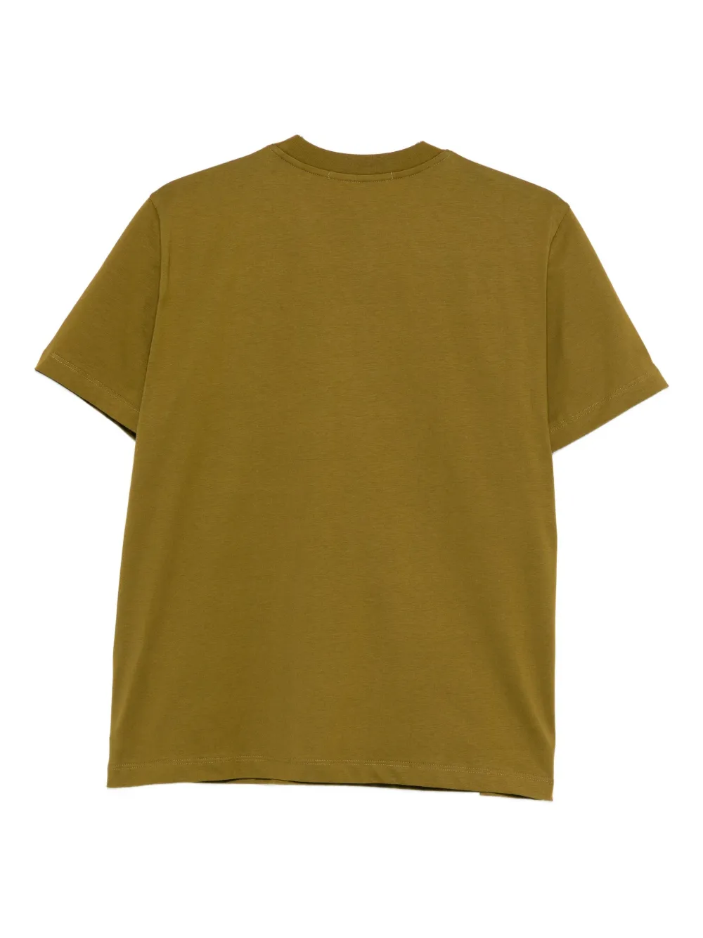 Msgm Logo-embroidered Cotton T-shirt Clothing In Green