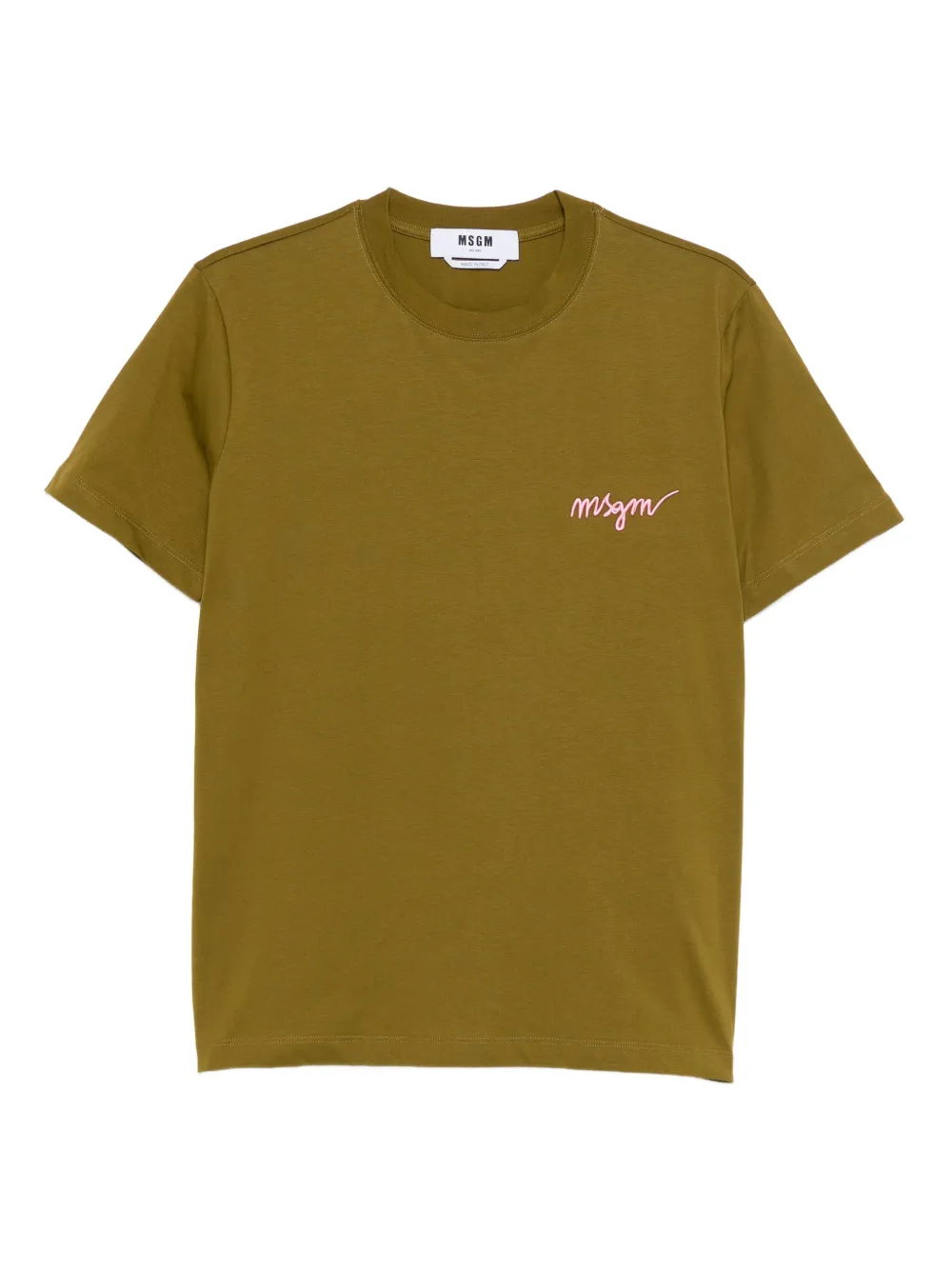 MSGM playera con logo bordado | verde | Image 1