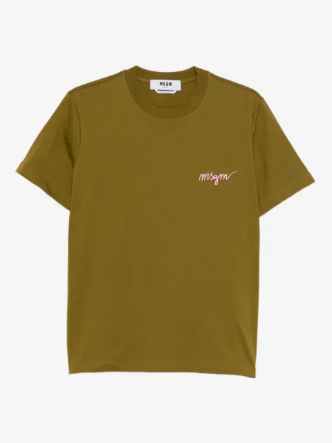 MSGM logo-embroidered T-shirt