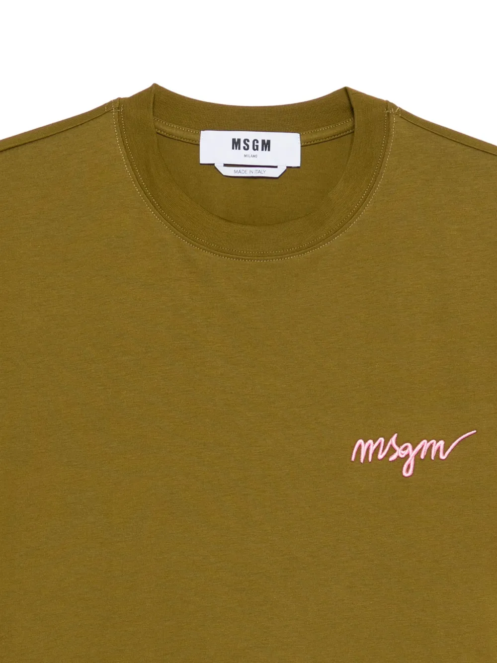 MSGM T-shirt met geborduurd logo Groen