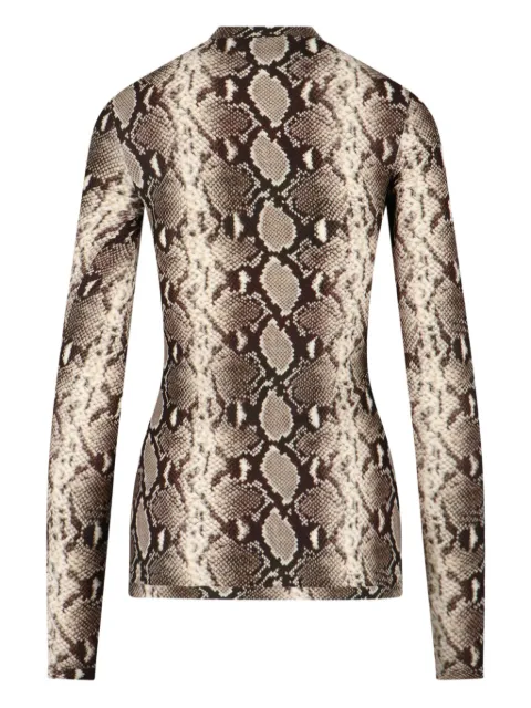 Duran Lantink snakeskin-print high-neck top