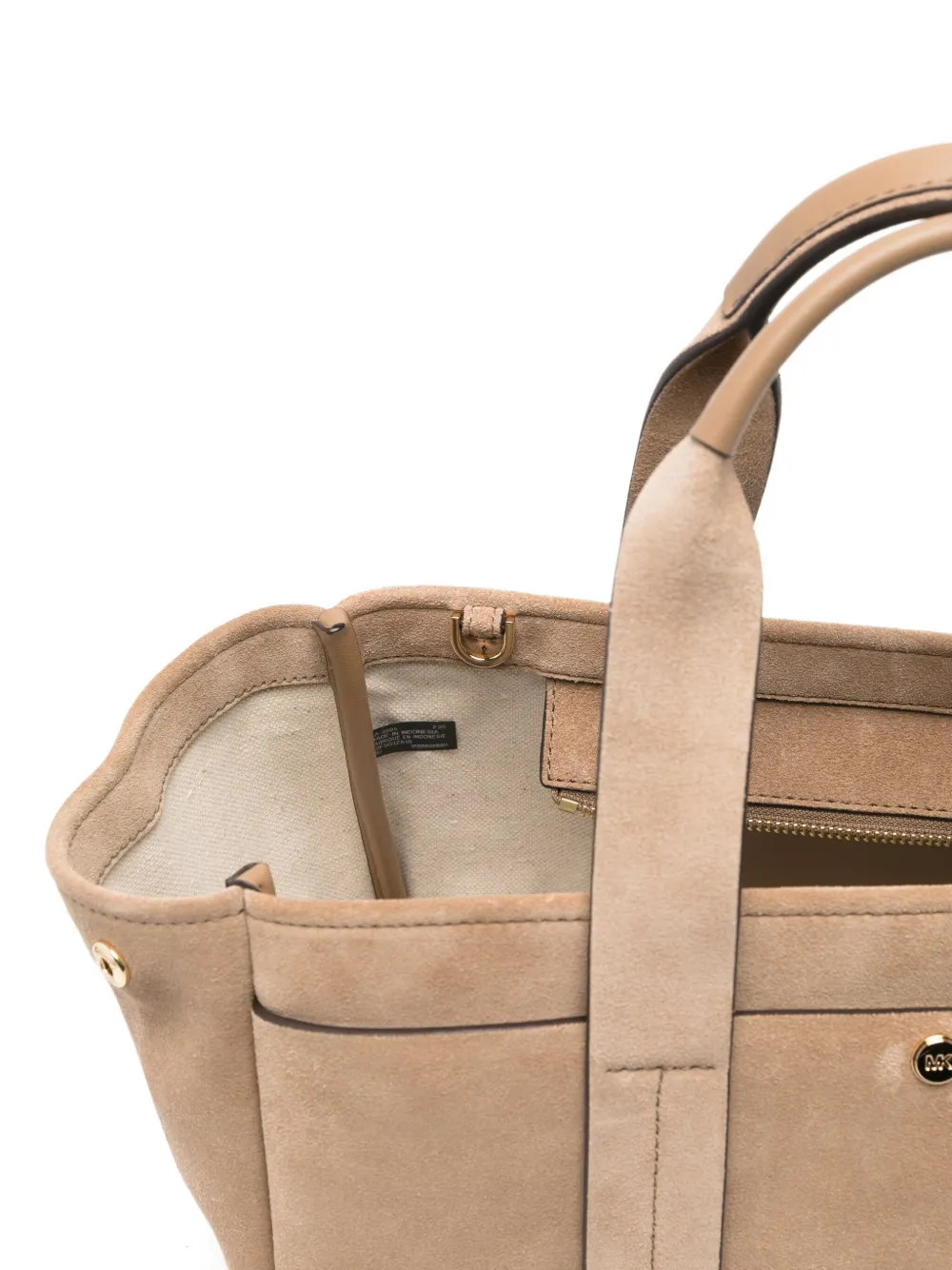 Michael Michael Kors Small Romee Suede Tote Bag In Neutral