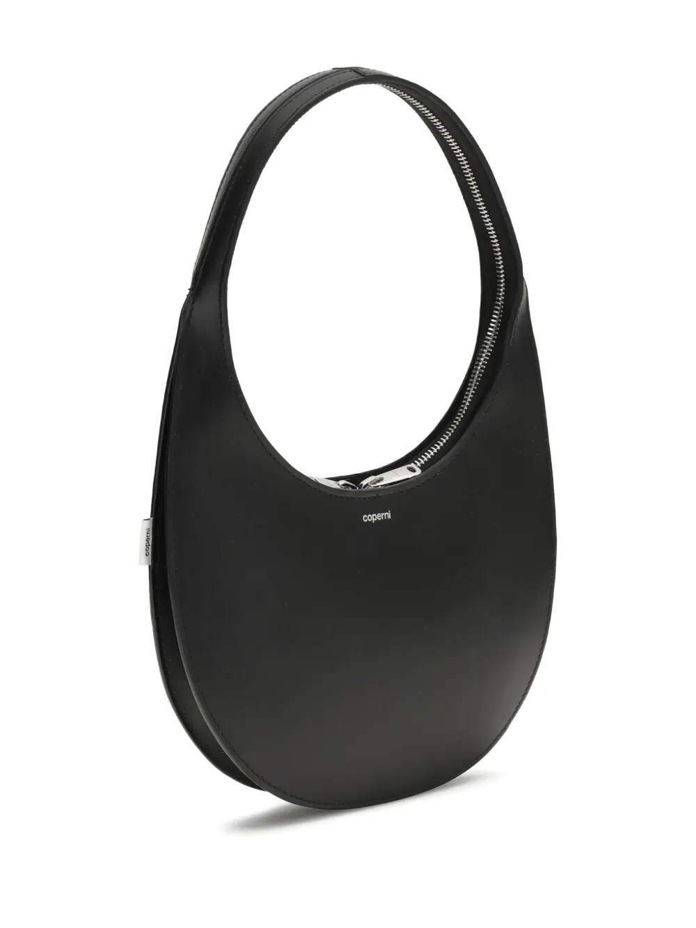 Coperni Soft Swipe Zip Shoulder Bag In Black