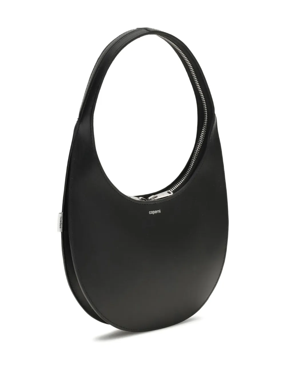 Coperni Soft Swipe Zip Shoulder Bag In Black