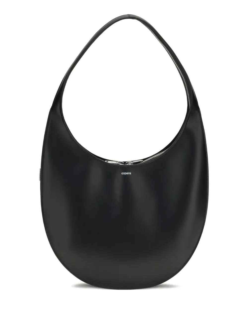 Coperni Medium Soft Swipe Zip-top Shoulder Bag In Black