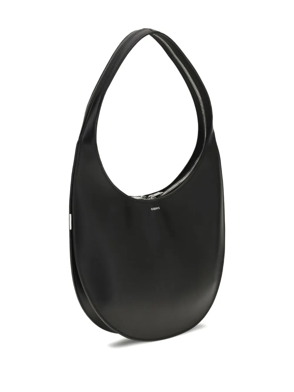 Coperni Medium Soft Swipe Zip-top Shoulder Bag In Black