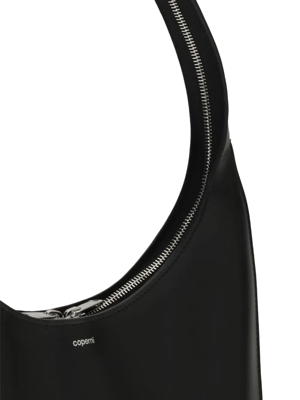 Coperni Medium Soft Swipe Zip-top Shoulder Bag In Black