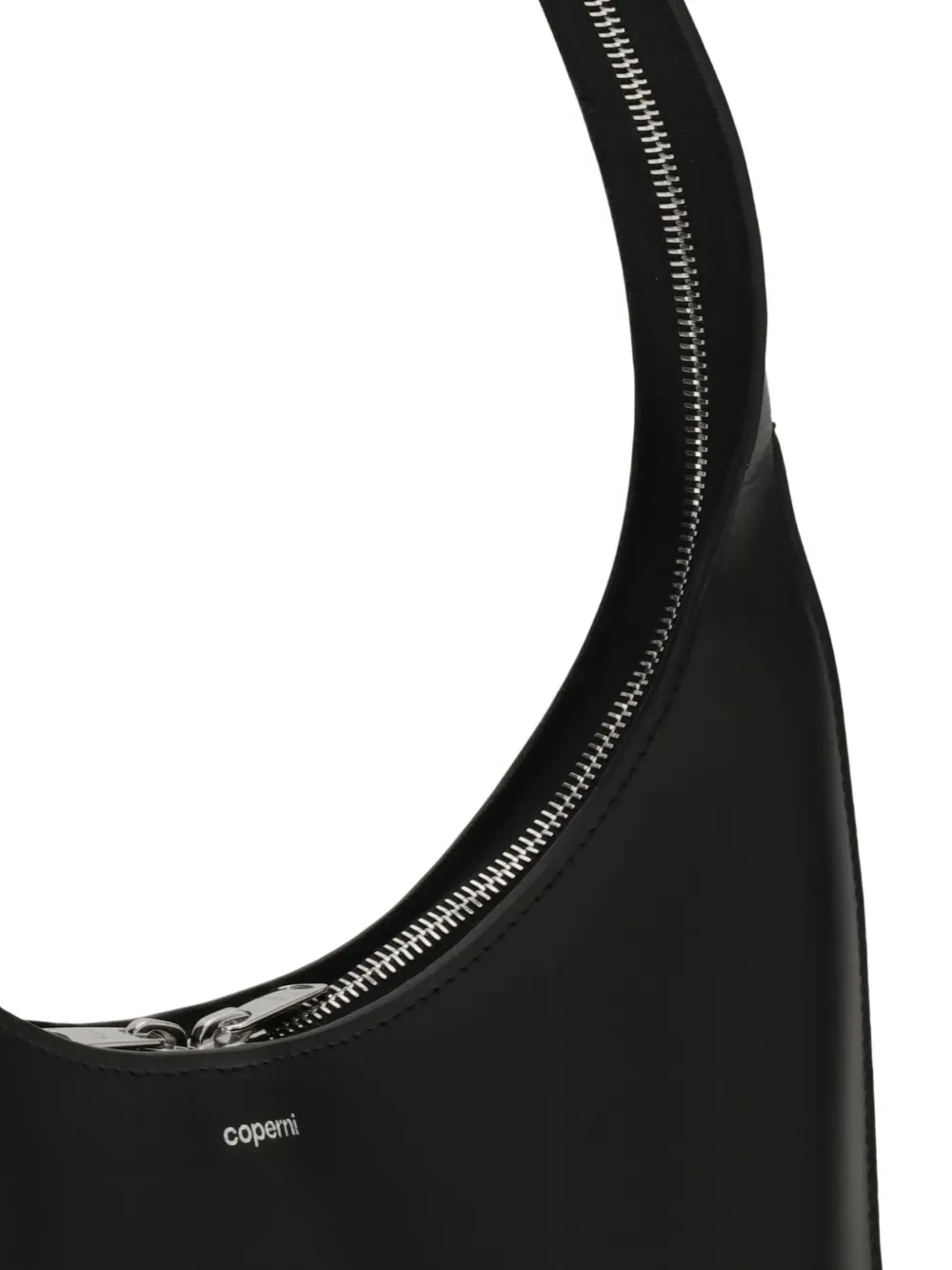 Coperni Medium Soft Swipe Zip-top Shoulder Bag In Black