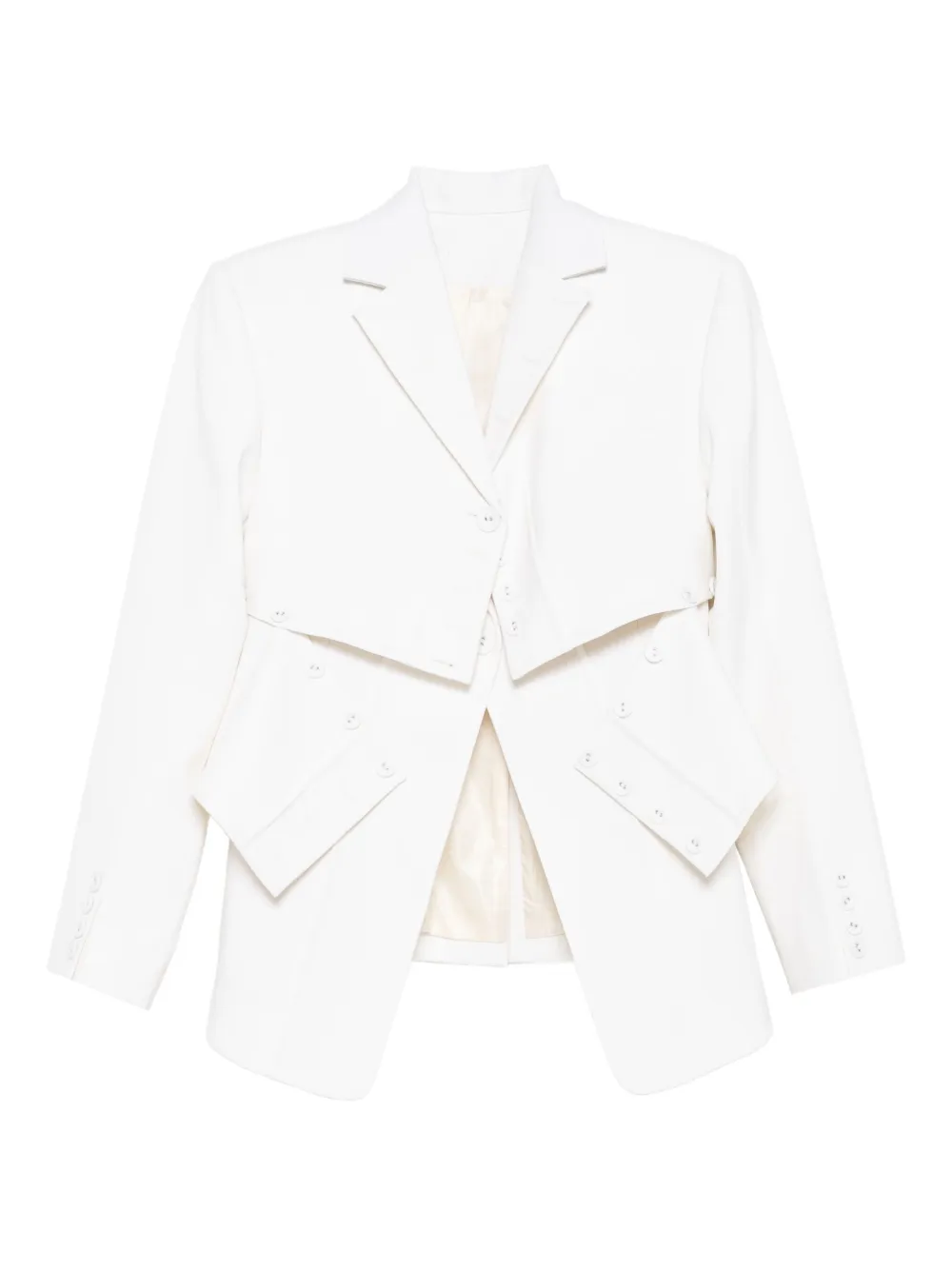 Rokh button-down deconstructed blazer | White | Image 1