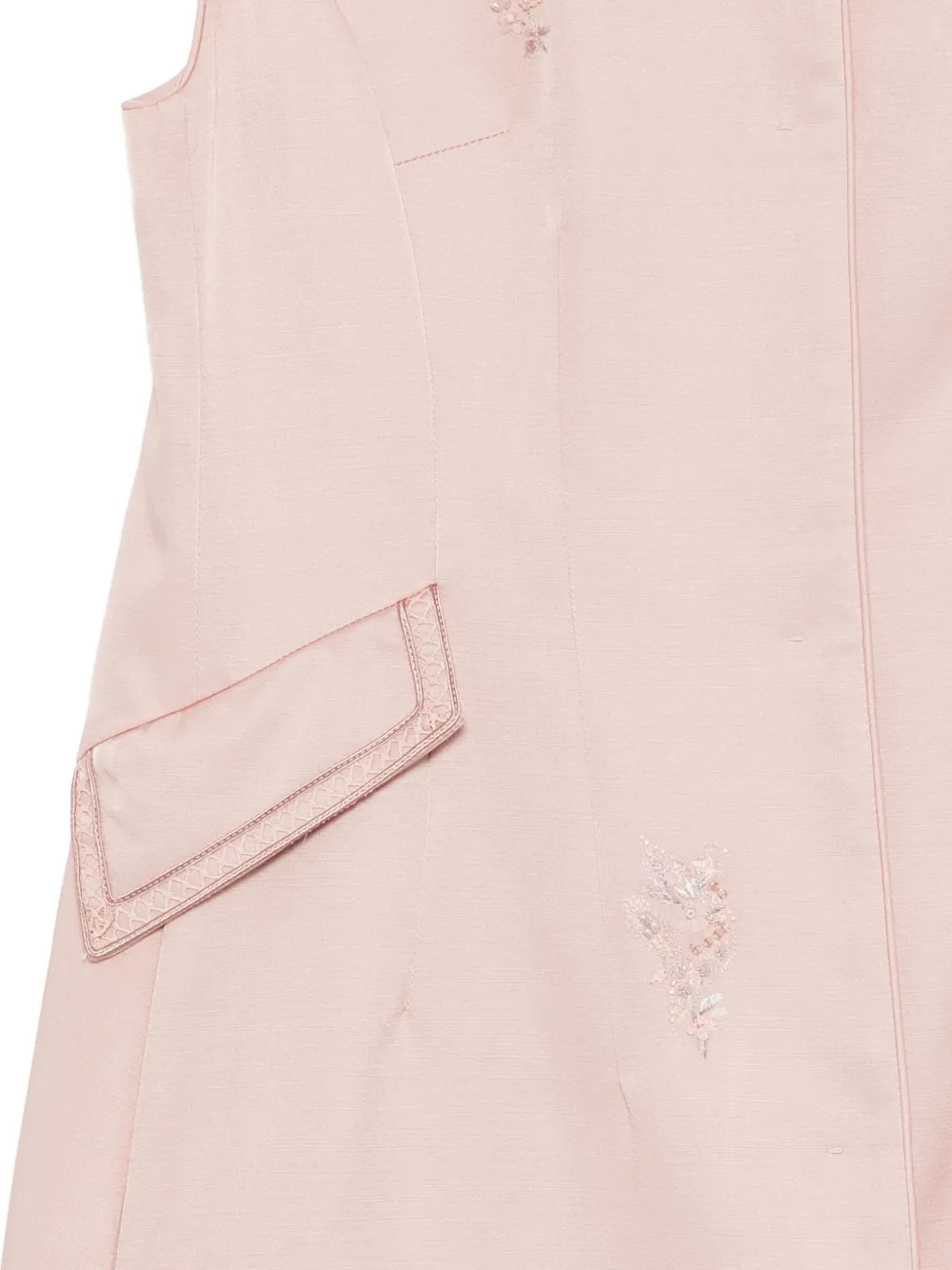 Shiatzy Chen Scape-of-curve Embroidered Vest In Pink