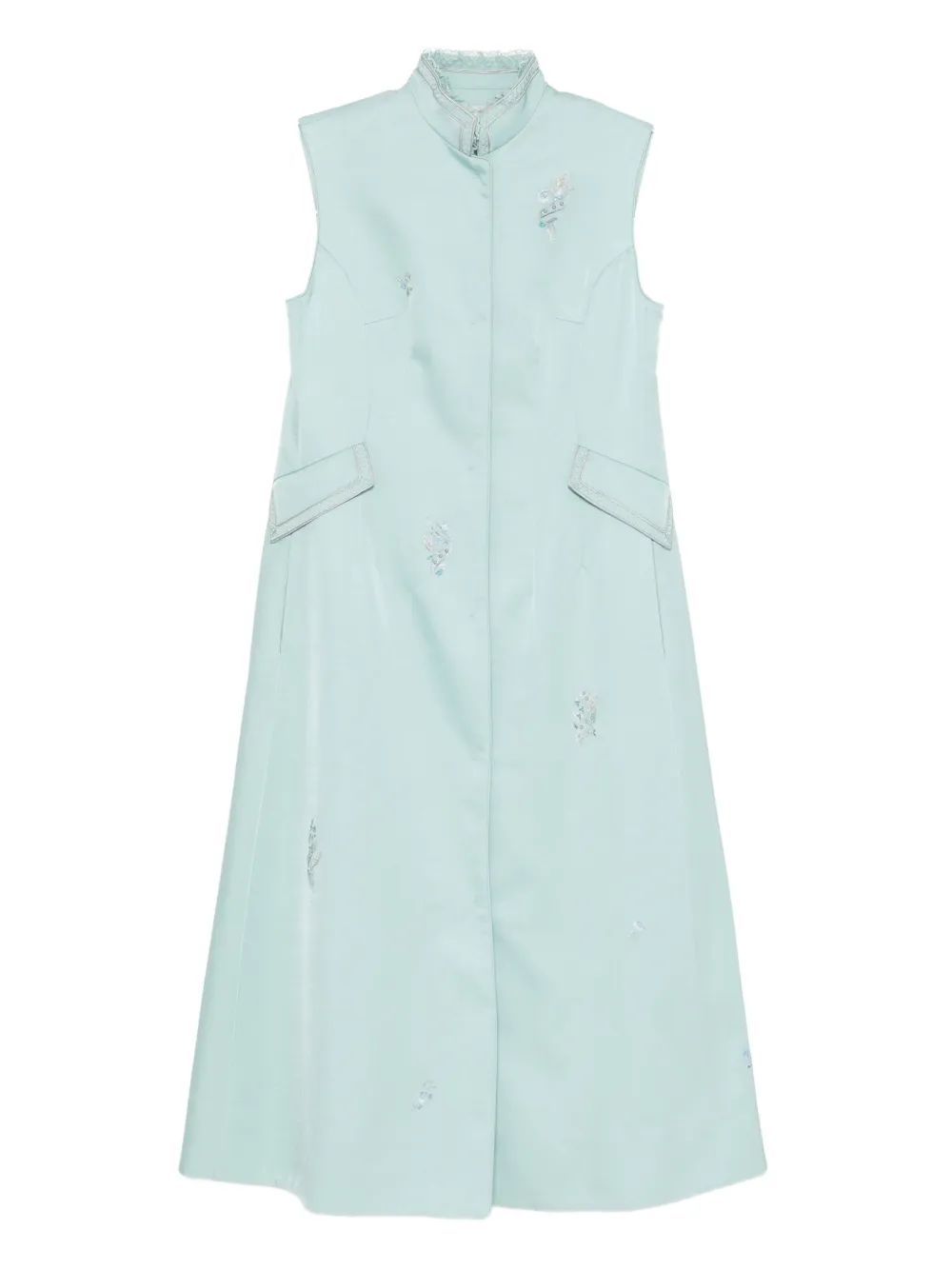 SHIATZY CHEN Cappotto con ricamo Scape-of-Curve - Verde