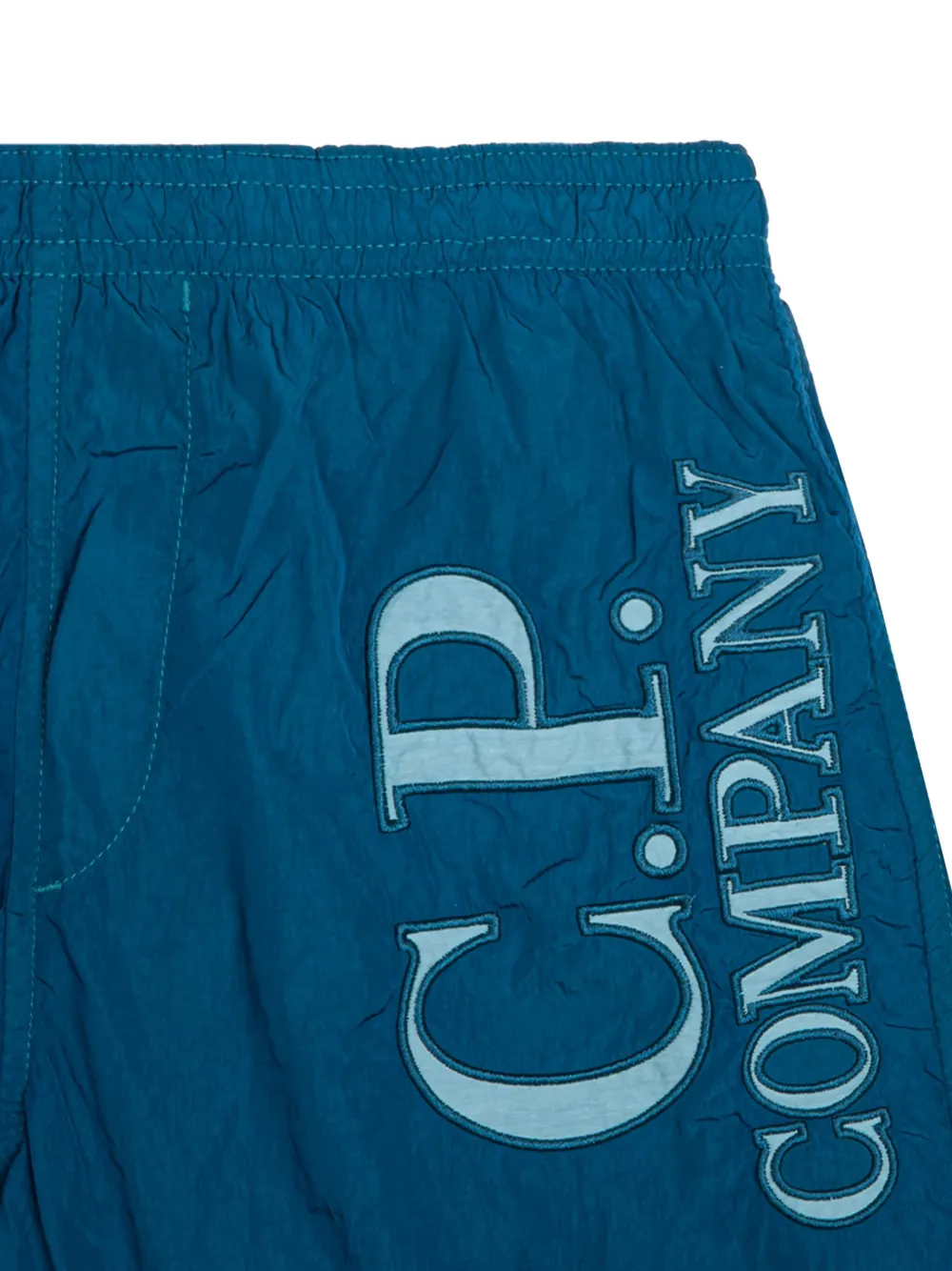 C.P. Company Kids Shorts met logoplakkaat Blauw