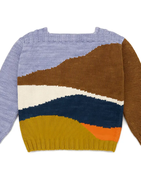 その他 misha &puff 2y misha&puff 2y セーター Misha & Puff パターン セーター | ブルー