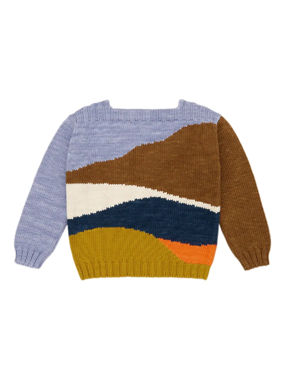 Misha & Puff landscape-pattern cotton sweater | Blue | Image 1
