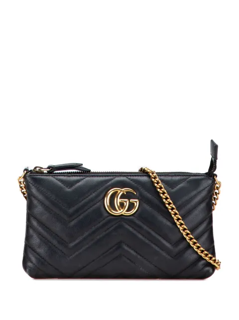 Gucci Pre-Owned 2016-2025 Mini GG Marmont Matelasse Leather Wallet On Chain crossbody bag