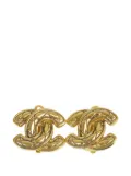 CHANEL Pre-Owned 20th Century Gold Plated Quilted CC Clip On Earrings costume earrings