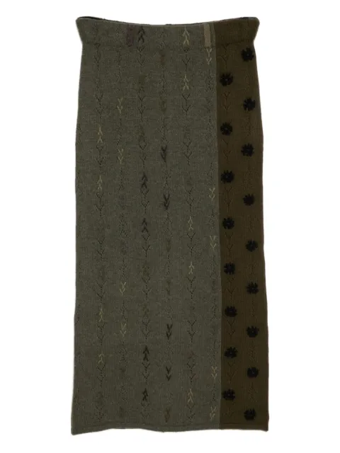 YANYAN KNITS embroidered skirt