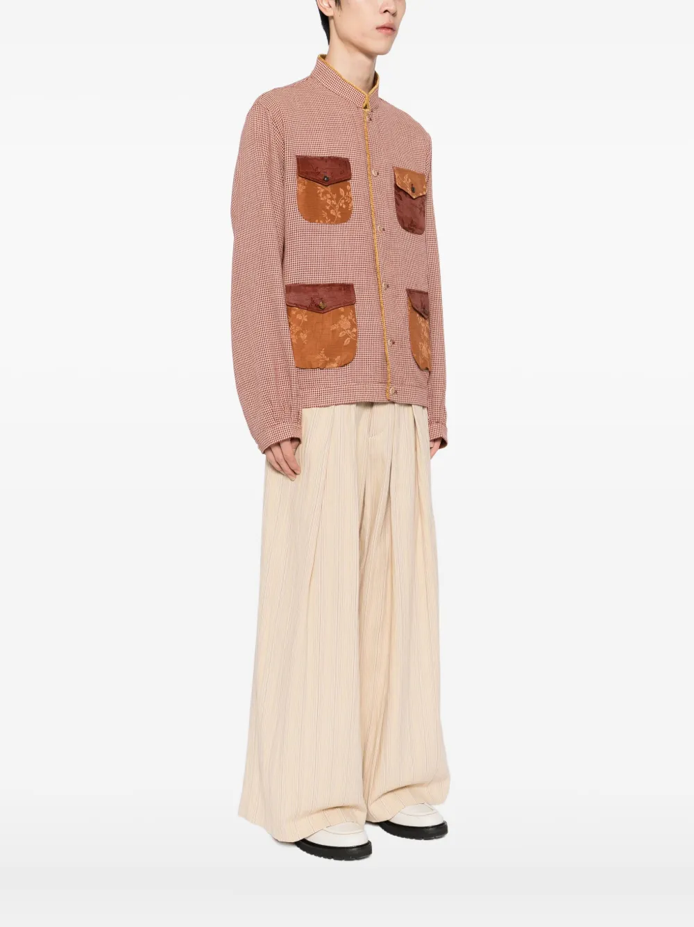 Communs Checked Jacket In Red