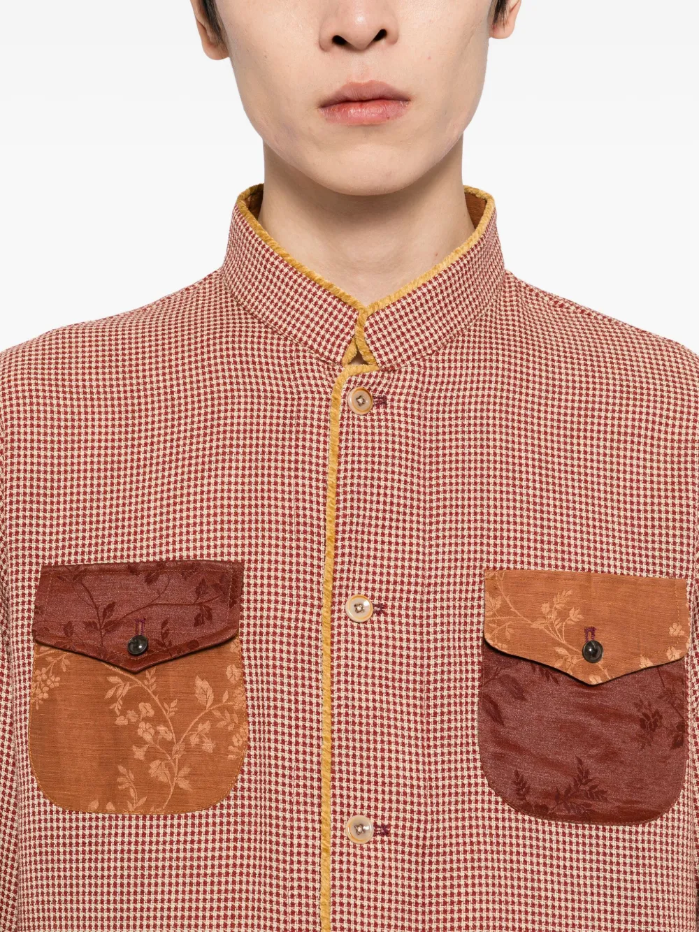 Communs Checked Jacket In Red