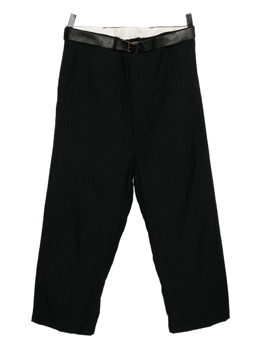 Paul Harnden Striped Trousers In Black