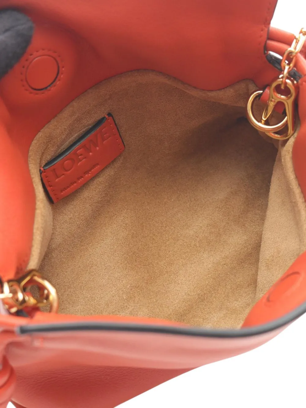 す*い様 LOEWE ロエベ フラメンコ ナノ 赤 Loewe Pre-Owned 2010-2025 ナノ レザー フラメンコ ノット