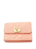 CHANEL Pre-Owned 2019 Quilted Caviar Boy Flap Wallet small wallets - Pink