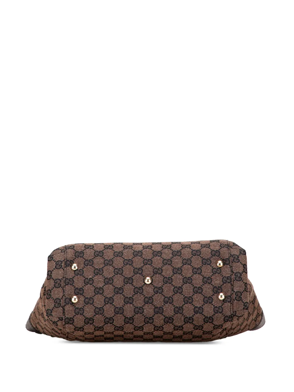 Pre-owned Gucci 2000-2015 Gg Canvas Crest Tote Bag In Brown