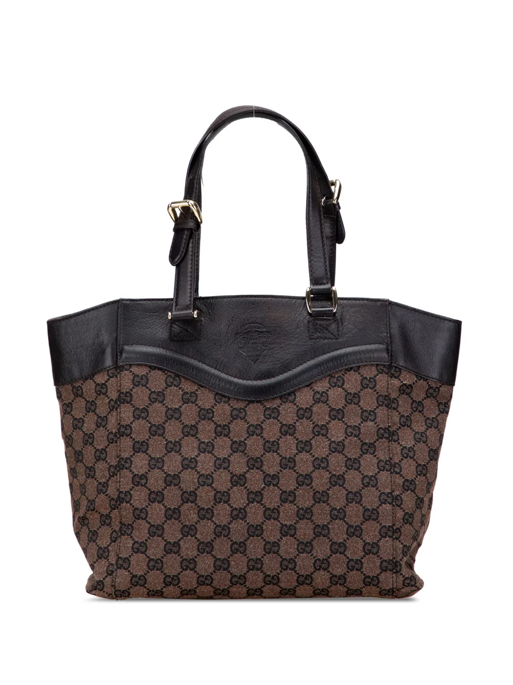 Gucci Pre-Owned 2000-2015 GGキャンバス クレスト トートバッグ - ブラウン Gucci Pre-Owned 2000-2015 GGキャンバス クレスト トートバッグ - ブラウン