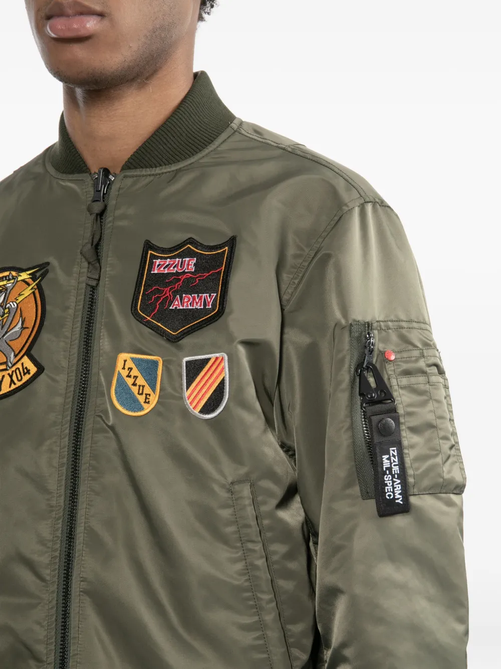 Izzue Bomberjacke Mit Logo-patch In Green