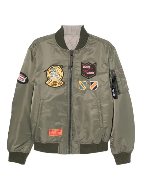 izzue chamarra bomber con parche del logo