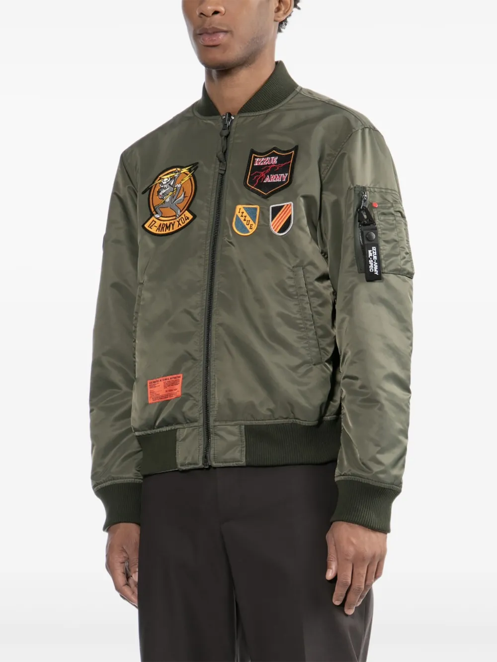 Izzue Bomberjacke Mit Logo-patch In Green