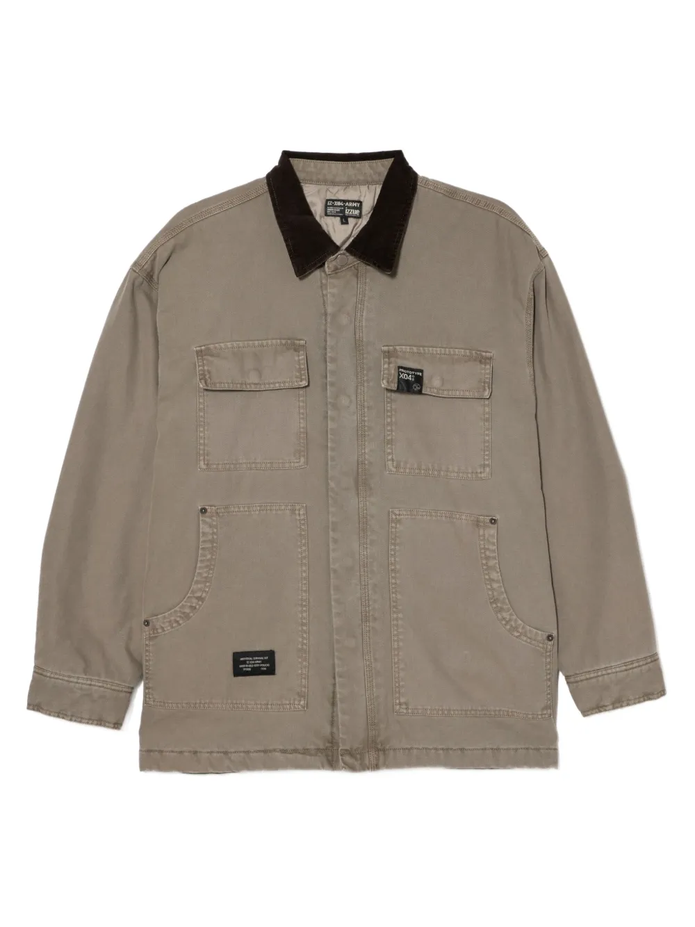 izzue logo-patch jacket | Neutrals | Image 1