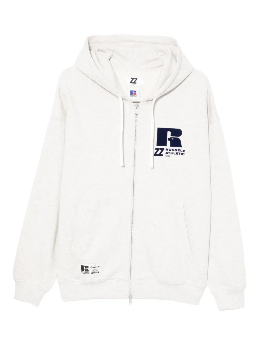 izzue x Russell Athletic logo-embroidered hoodie | Grey | Image 1