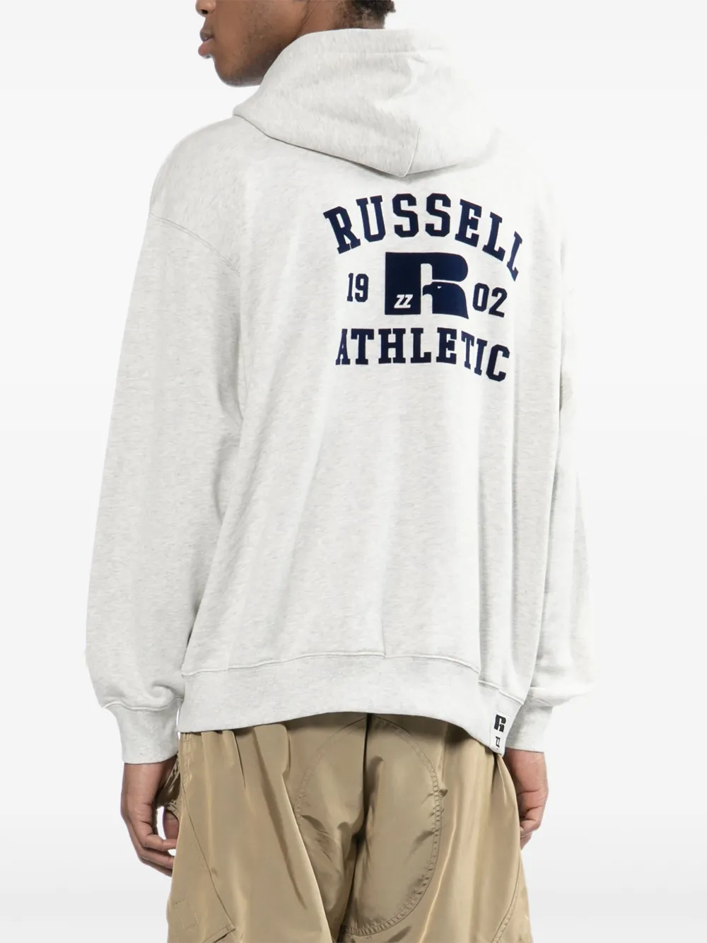 izzue x Russell Athletic hoodie met geborduurd logo Grijs