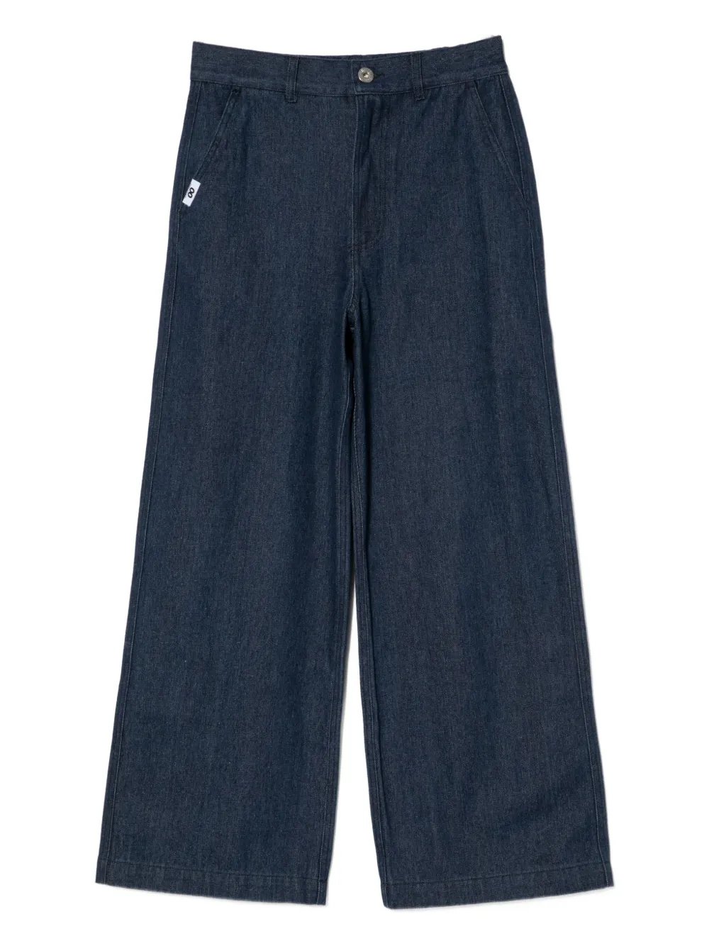 CHOCOOLATE logo-patch wide-leg jeans | Blue | Image 1