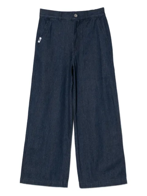 CHOCOOLATE logo-patch wide-leg jeans