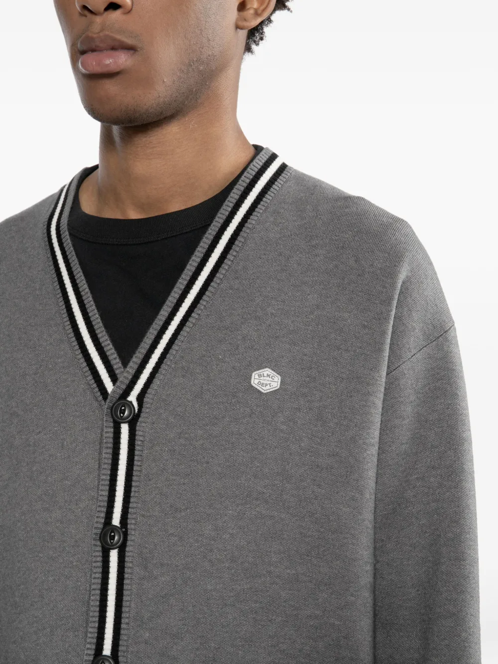 CHOCOOLATE Vest met geborduurd logo Grijs