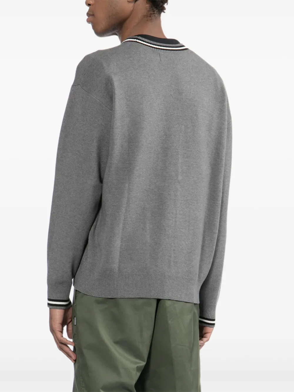 CHOCOOLATE Vest met geborduurd logo Grijs