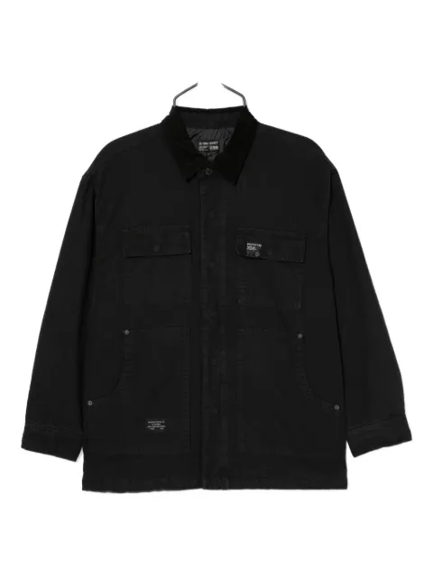 izzue logo-patch shirt jacket