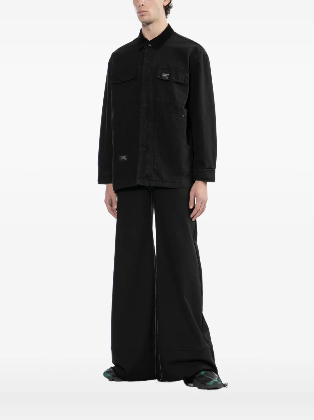 izzue Shirtjack met logopatch Zwart