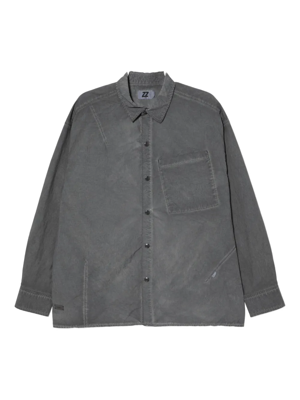 izzue zig-zag stitch shirt | Grey | Image 1