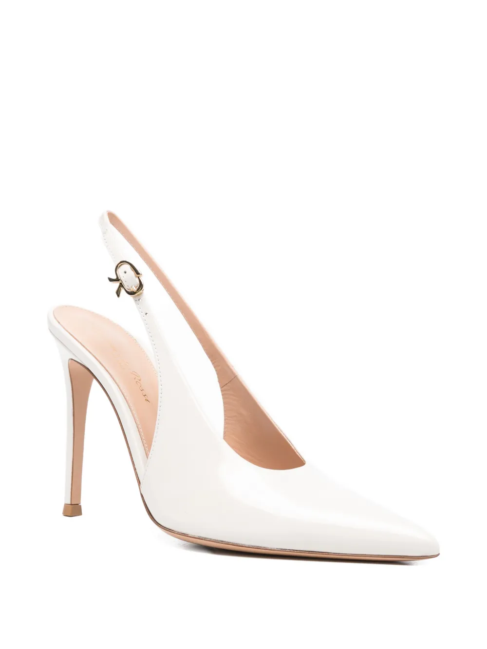 Gianvito Rossi Slingback pumps met puntige neus Wit