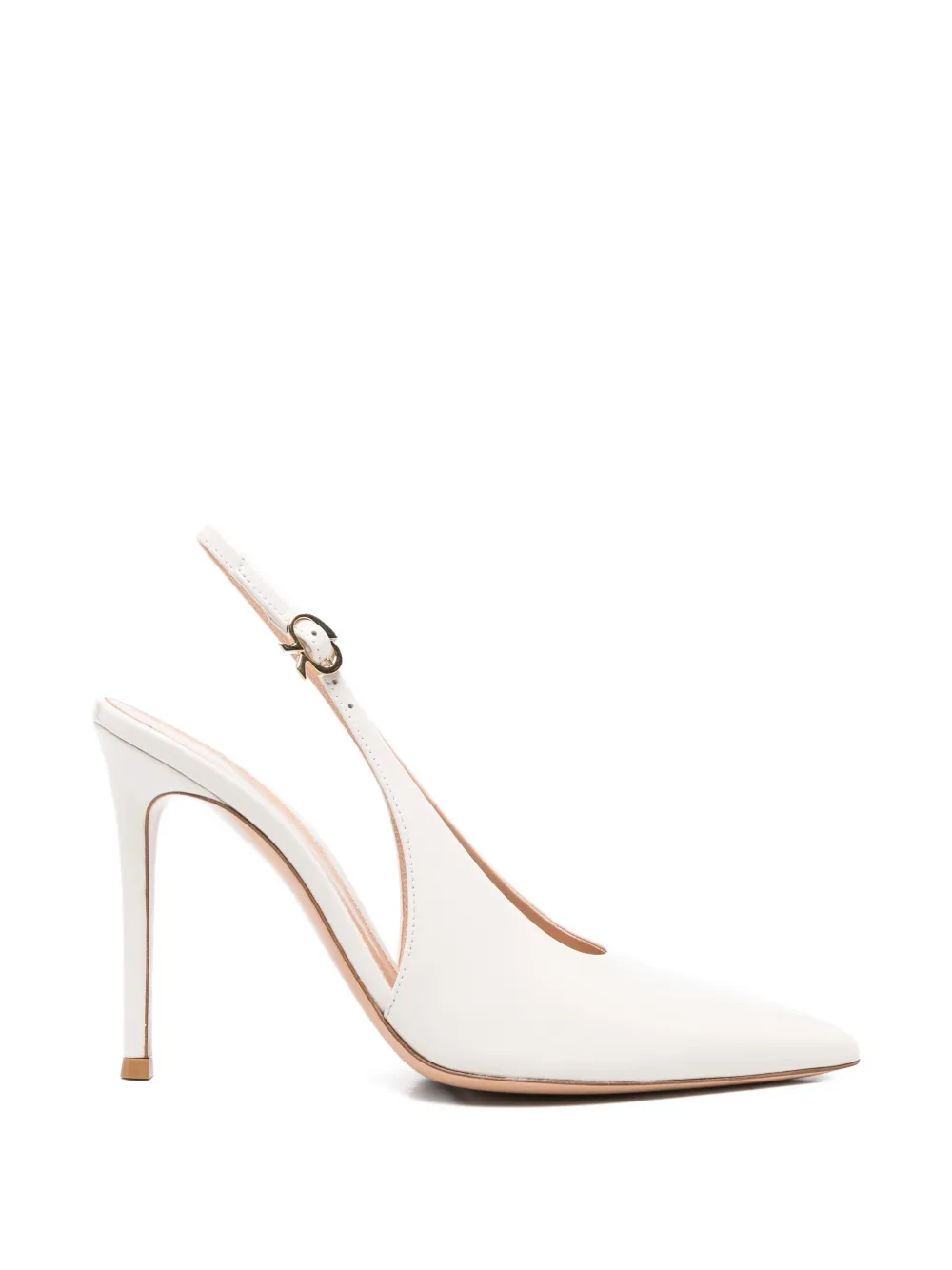 Gianvito Rossi Slingback pumps met puntige neus Wit