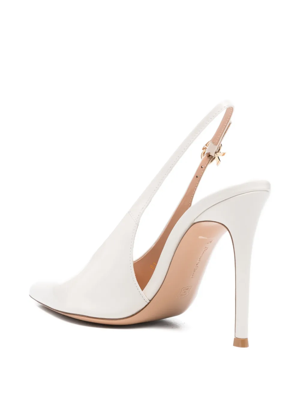 Gianvito Rossi Slingback pumps met puntige neus Wit